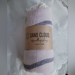 Organic Cotton Sand Cloud Beach Towel Thin Lightweight Orca Purple